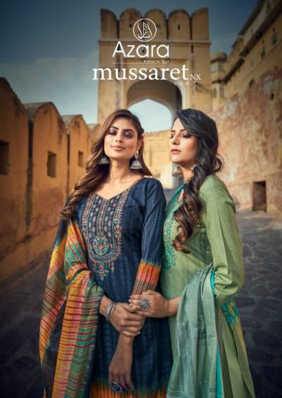 Mussaret Vol 18nx By Azara Fancy Printed Summer Wear Salwar Suit Collection